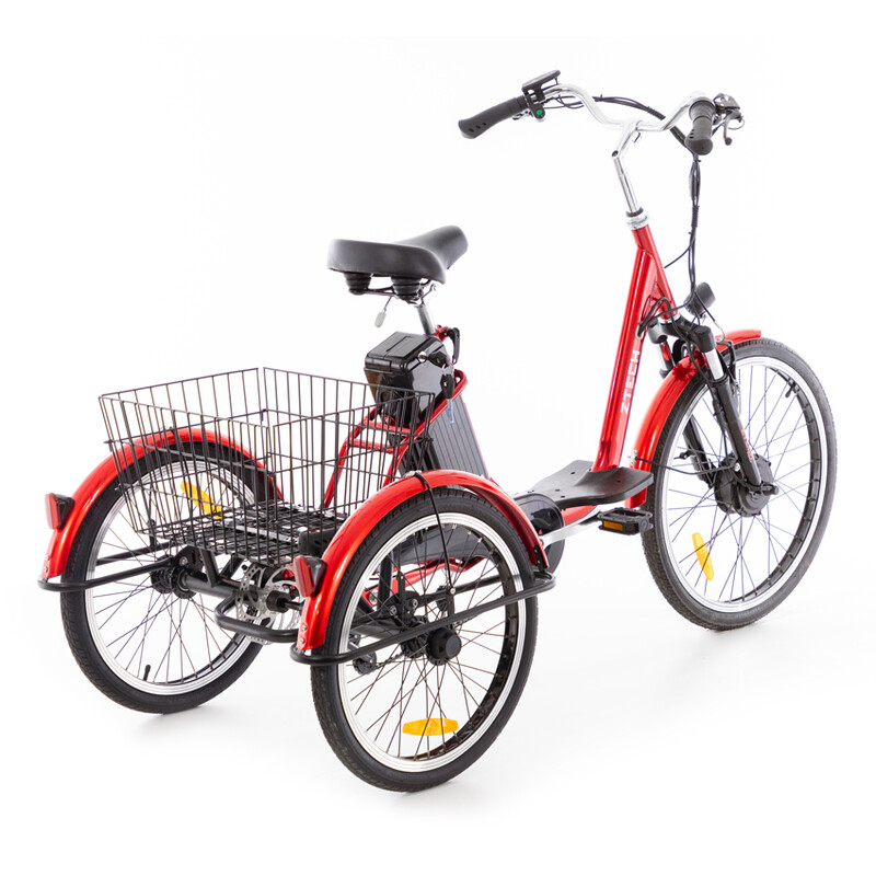 Tříkolové elektrické kolo Tornádo ZTECH, červené