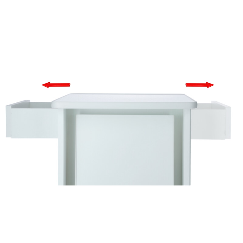 Noční stolek UNIZDRAV, bílý (Používaný kus)