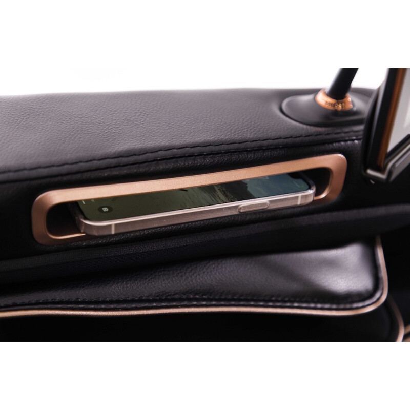 Masážní elektrické křeslo LUX 4D MASSAGER, černozlaté  (Používaný kus)