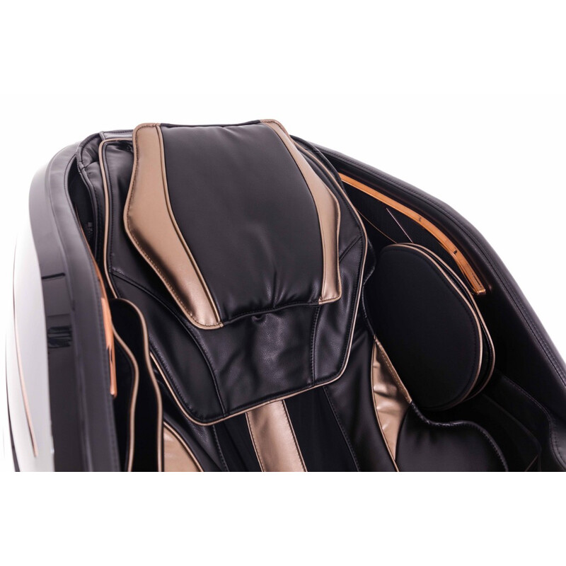Masážní elektrické křeslo LUX 4D MASSAGER, černozlaté  (Zánovní kus)