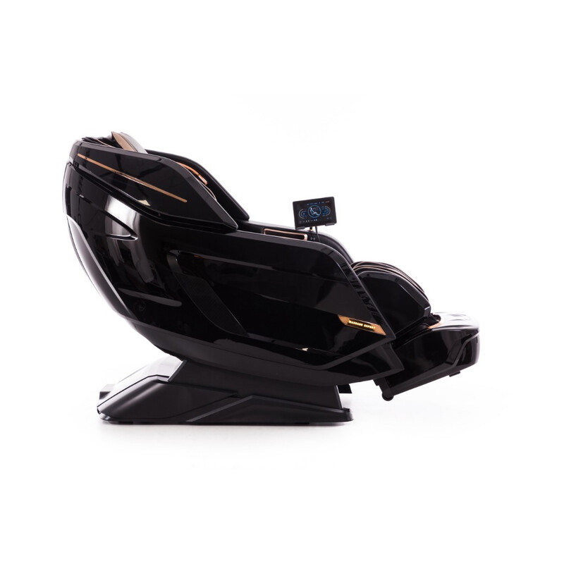 Masážní elektrické křeslo LUX 4D MASSAGER, černozlaté  (Zánovní kus)
