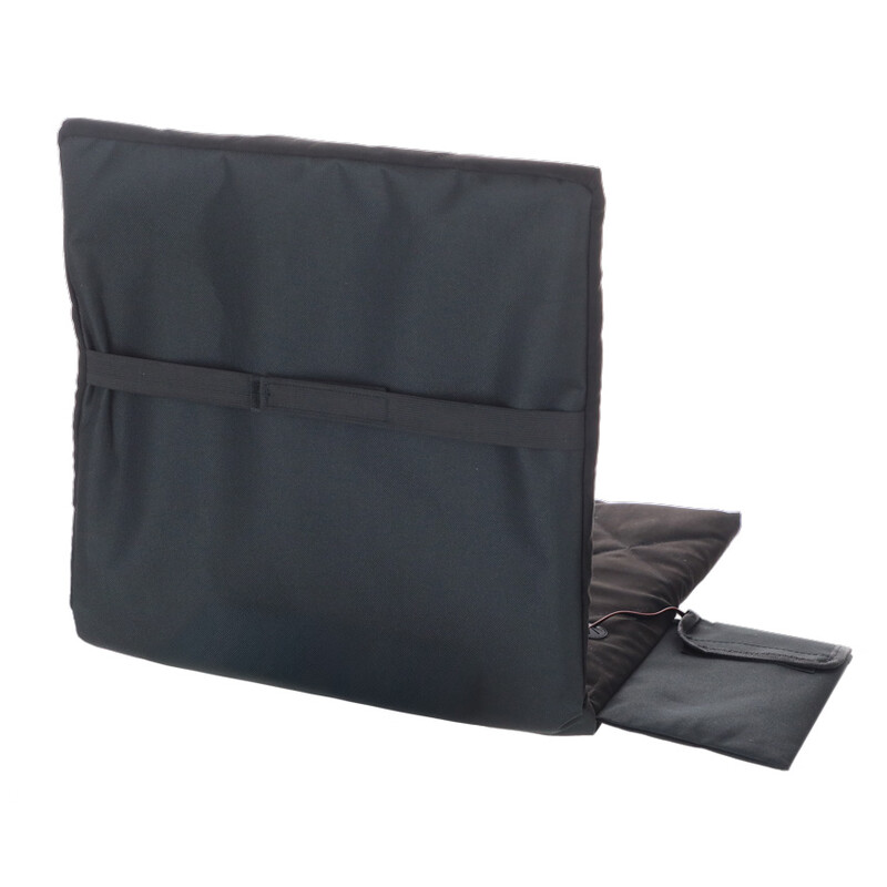 Přenosná vyhřívací podložka s opěradlem