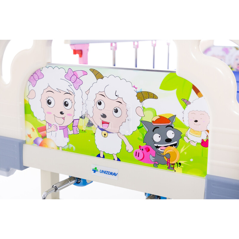 Dětská mechanická polohovací postel s matrací UNIZDRAV