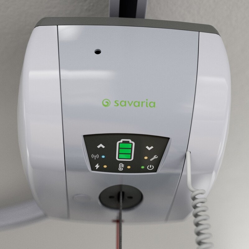 Stropní zvedák model M s kolejnicovým systémem