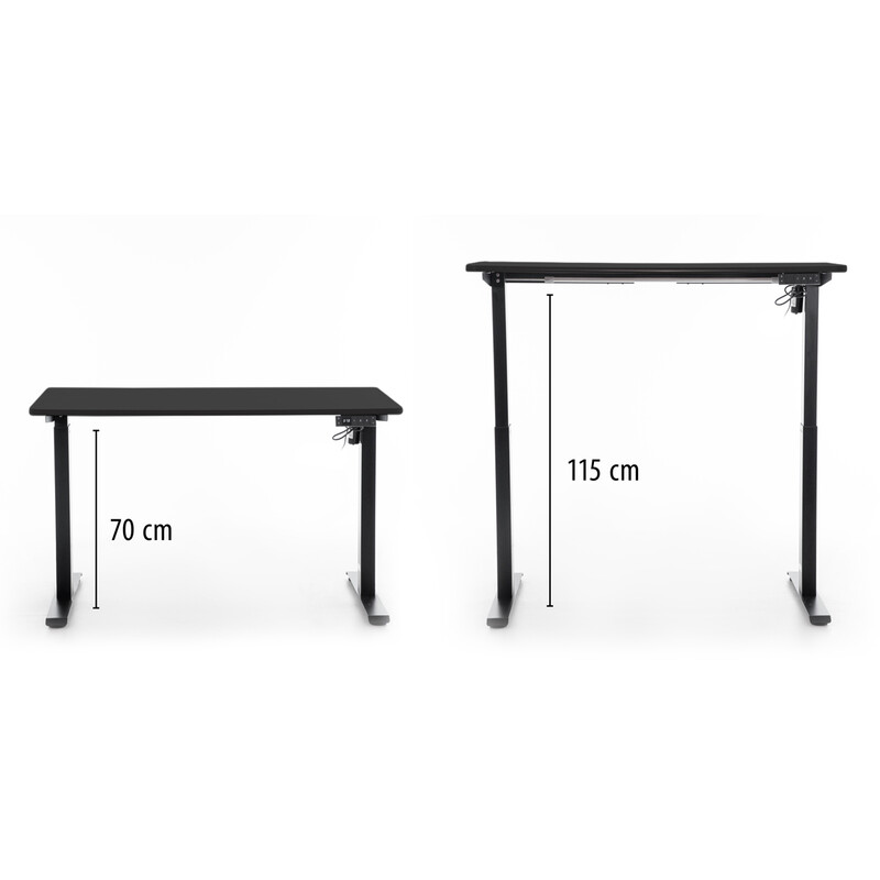 Výškově nastavitelný stůl UNIZDRAV 120x60 cm, černý