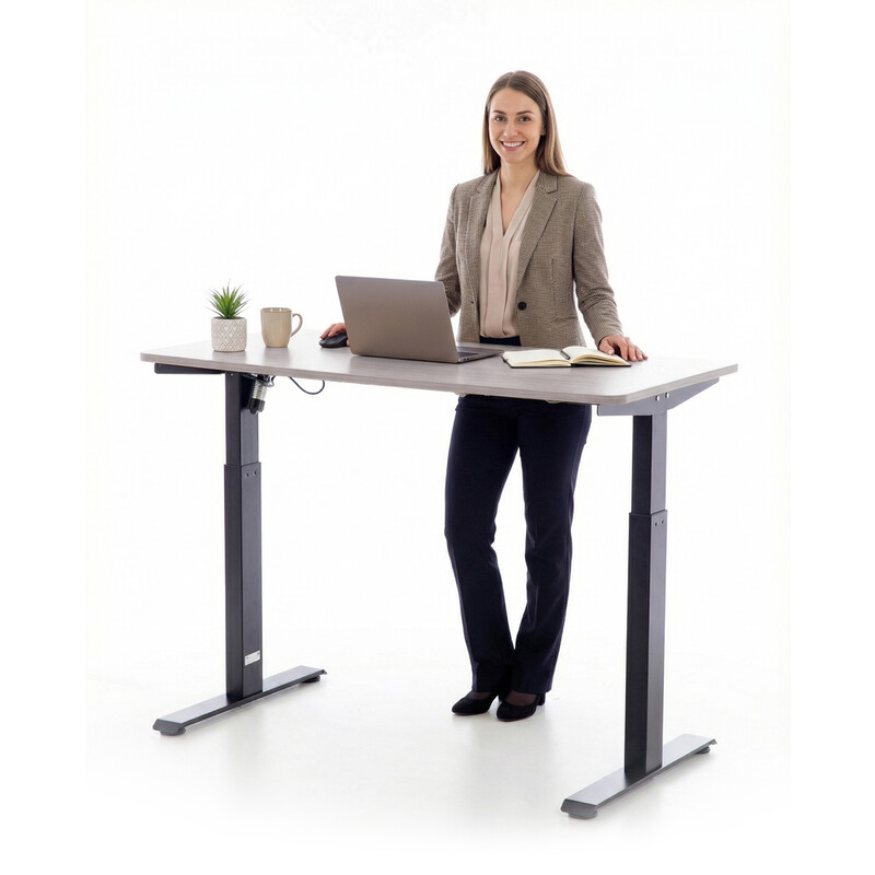 Výškově nastavitelný stůl UNIZDRAV 120x60 cm, šedý