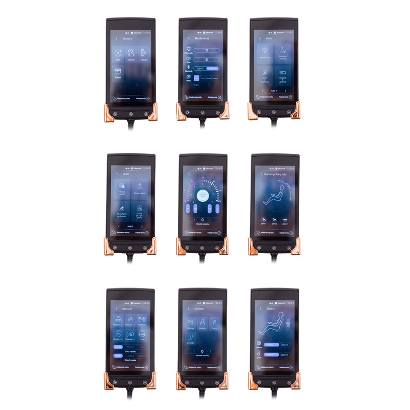 Masážní elektrické křeslo RelaxPro 3D MASSAGER, bílo-hnědé (Používaný kus)