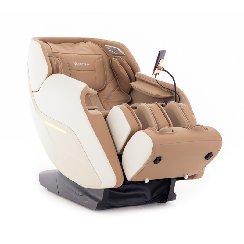 Masážní elektrické křeslo RelaxPro 3D MASSAGER, bílo-hnědé (Používaný kus)