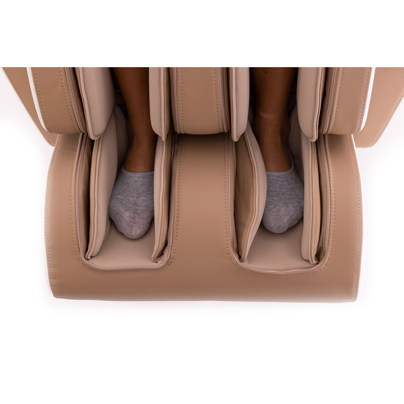 Masážní elektrické křeslo RelaxPro 3D MASSAGER, bílo-hnědé (Používaný kus)