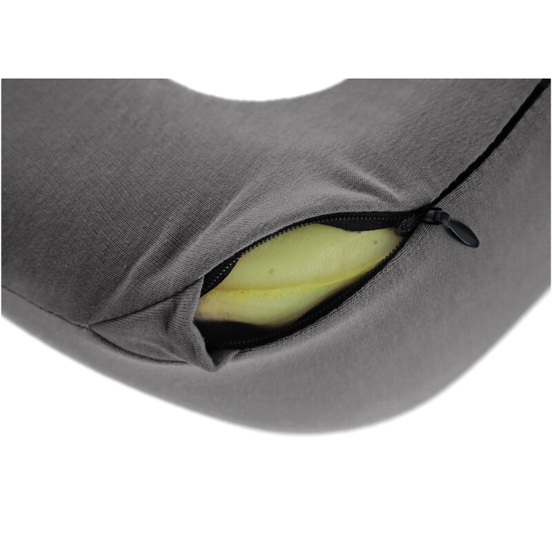 Cestovní ergonomický polštář z paměťové pěny, antracitový