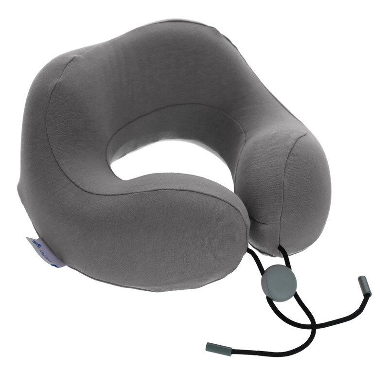 Cestovní ergonomický polštář z paměťové pěny, antracitový