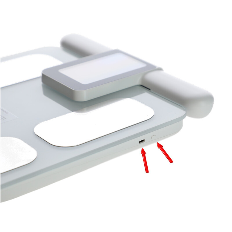 Profesionální SMART váha s funkcí analýzy těla a LED displejem na rukověti + mobilní aplikace a Bluetooth (Používaný kus)