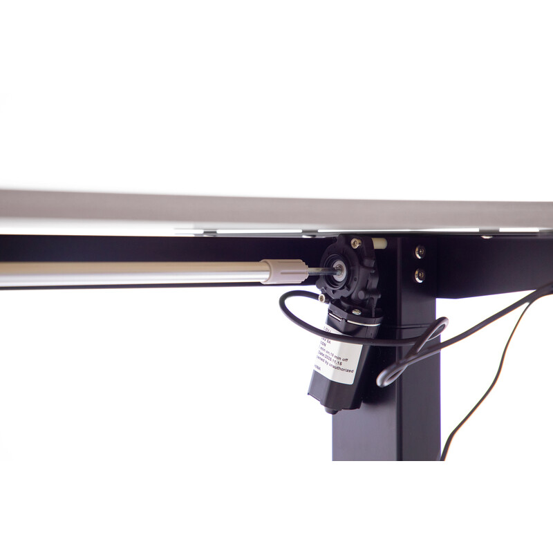 Výškově nastavitelný stůl UNIZDRAV 160x110 cm, šedý – levý roh