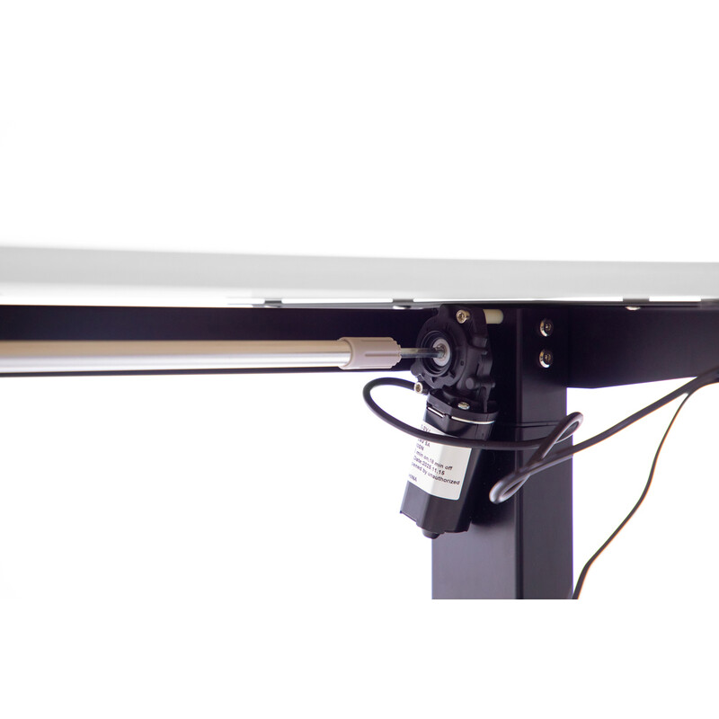 Výškově nastavitelný stůl UNIZDRAV 160x110 cm, bílý – levý roh