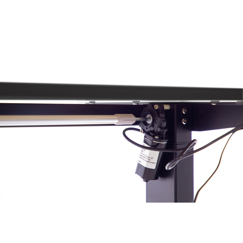 Výškově nastavitelný stůl UNIZDRAV 160x110 cm, černý – levý roh