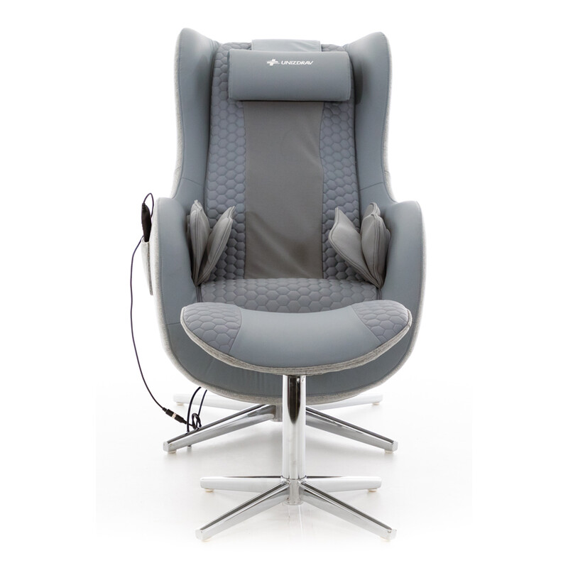 Elektrické masážní křeslo Safír Relax, antracitové (Výstavní kus)