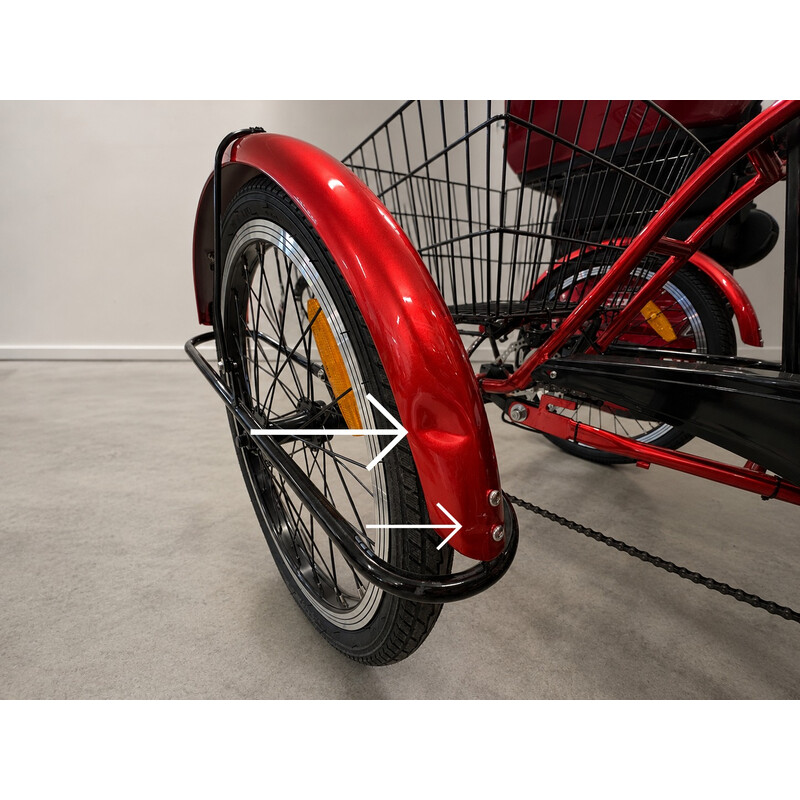 Tříkolové elektrické kolo Tornádo ZTECH, červené (Používaný kus)