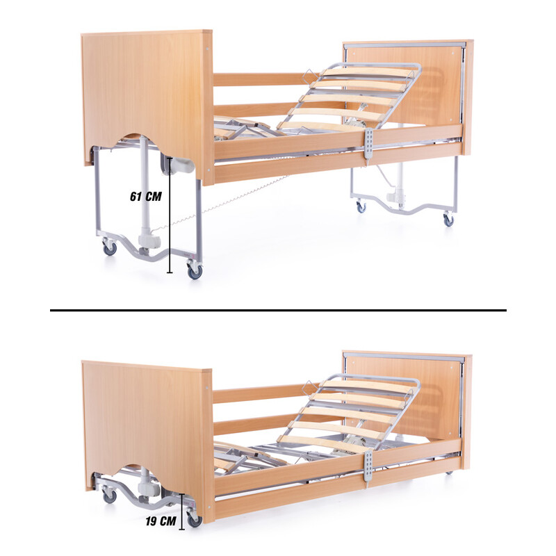 Elektrická polohovací postel COMFORT LOW - s funkcí extra nízkého polohování  (Používaný kus)