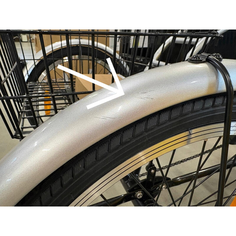 Tříkolové elektrické kolo Tornádo ZTECH, stříbrné (Rozbalený kus)
