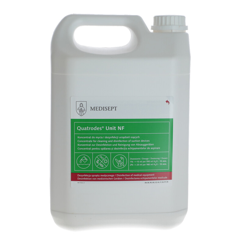 Koncentrát pro čištění odsávacích zařízení Quatrodes Unit NF, 5 l