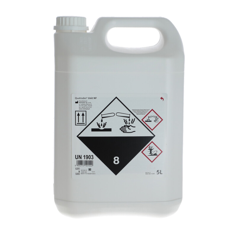 Koncentrát pro čištění odsávacích zařízení Quatrodes Unit NF, 5 l