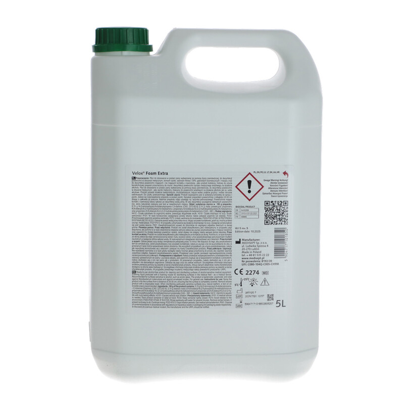 Profesionální dezinfekční pěna Velox Foam Extra, 5 l