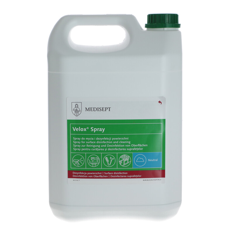 Profesionální dezinfekce na povrchy Velox Spray Neutral, 5 l