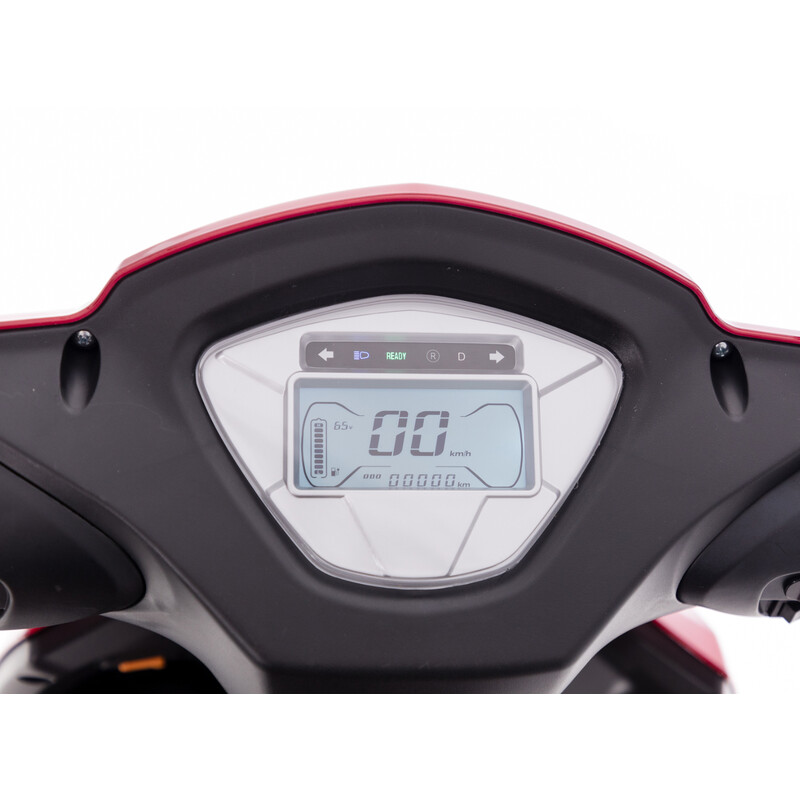 Elektrický tříkolový skútr CHAMPION pro seniory - výkonný 1000W motor, červený (Používaný kus)